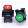 Tiass Interrupteur à Bouton-poussoir NO NC Démarrage Arrêt Commutateur de Bouton Poussoir AC 660 V 10A HB2-Start/Stop