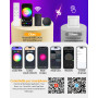 Rawhui Plafonnier LED Chambre Dimmable 24W, 3400LM Intelligent Lampe Plafond RGB Compatible avec Alexa et Google, Télécommande&A