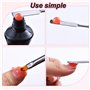 Pinceaux Ongle Gel UV Nail Art Ongles, 2 in 1 Pinceau Nail Art Ongles, 2 in 1 Spatule à double extrémité et pinceau, manucure ou