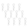 Goupille fendue de type R, Jarchii Goupille à goupille de type R, 1.2 * 20mm Clips de goupille de retenue de type R
