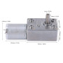 DC 24V 5-150RPM Grand moteur à engrenages à vis sans fin de type micro Moteur de réduction de vitesse DC Moteur de réduction de 