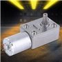 DC 24V 5-150RPM Grand moteur à engrenages à vis sans fin de type micro Moteur de réduction de vitesse DC Moteur de réduction de 