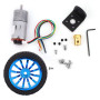 DC 12V DIY Moteur à engrenages avec support de montage 65mm Kit de roue magnétique pour boîte de vitesses Moteur Kit de réductio