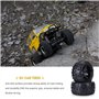 Lazmin Pneus de Voiture RC avec moyeux, pneus en Caoutchouc 4pcs / Set et moyeux en Plastique Roue, Accessoires de Jantes pour V