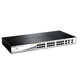 D-Link DES-1210-28P Switch Smart Web Manageable 28 ports Ethernet 10/100mbps avec POE- Idéal pour Entreprise Administration et R