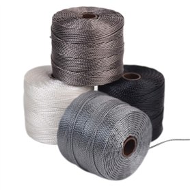 Super-Lon Lot de 4 bobines de fil idéal pour enfiler des perles au crochet et micro macram