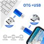 Clé USB C 64 Go Flash Drive USB 2.0 Mémoire Stick 64Go 2 en 1 OTG Portable Type C Clef USB 64go Imperméable Pen Drive pour PC/Ma