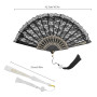Evantaille Foil Stamped Fan Bones avec Pendentif pour Prom