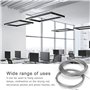 DIYCUT 4 Pièces Ajustable Cable Suspension, Cable Acier 1,5mm × 2m, Cable Suspension Luminaire Agencements, Câble Métallique Fix