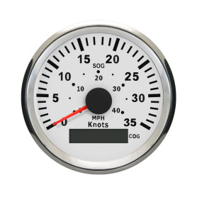 ELING Compteur De Vitesse GPS Speedo Jauge 0-35Noeuds Pour Bateau Bateau De Yacht 3-3/8 pouces (85mm) 9-32V