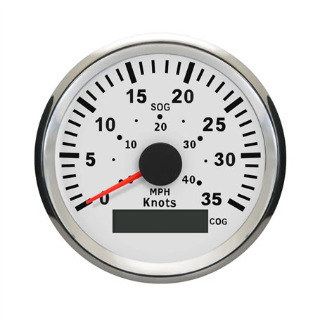ELING Compteur De Vitesse GPS Speedo Jauge 0-35Noeuds Pour Bateau Bateau De Yacht 3-3/8 pouces (85mm) 9-32V