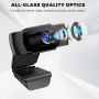 kacylzom Webcam 1080P avec Microphone Antibruit - Full HD Web Cam Correction Automatique de La Lumière Streaming Caméra PC Webca