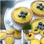 Zillary 4 Pièces Moule à Quiche, Moule a Tarte à Fond Amovible, Plat a Tarte en Acier Carbone, Moulle a Tarte Rond, Petit Plat a