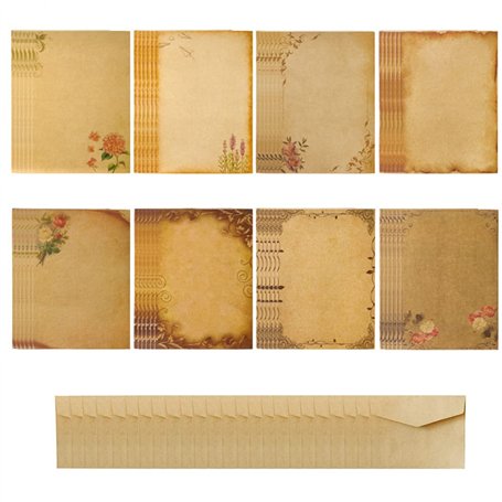 48 Pièces Papiers à Lettre Antiques