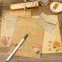 48 Pièces Papiers à Lettre Antiques, Feuilles Papier à Lettres, A5 Papeterie pour Correspondance, 8 Modèles, avec 24 Enveloppes 