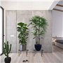 Qweri Supports Ronds en Métalpour Pot de Fleurs, 2Pcs Pot de Fleurs Métal Supports Ronds, Supports Ronds de Pot de Plante en Fer