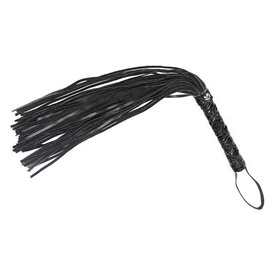 Angeer Cravache d'équitation en cuir synthétique Noir 40 cm