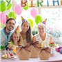 50 Pièces Boîtes à Bonbons en Papier Kraft, Coffret Cadeau Sac en Papier Kraft, Sac en Kraft Avec Ruban, Sac Cadeau en Ruban de 