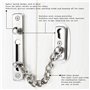 Chaîne de sécurité,chaîne de porte en acier inoxydable 304,serrure à chaîne de porte avec vis,utilisée pour les portes et fenêtr