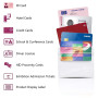 Plastique Transparent de Cartes, 50 Ensembles Porte-cartes Transparent, Badge Transparent, Porte-cartes D'identification, pour d