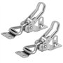 Loquet Bascule Acier Inoxydable, 2 Pièces Loquet à Bascule Métal, Fermeture Levier, Pas de Rouille, Fixation Solide, Pince Loque