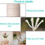 Kit De Bricolage En Macramé, 3mm x 100m Cordon En Macramé Naturel, Accessoires En Macramé Comprenant Perles En Bois Couleur, Ann