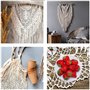Kit De Bricolage En Macramé, 3mm x 100m Cordon En Macramé Naturel, Accessoires En Macramé Comprenant Perles En Bois Couleur, Ann