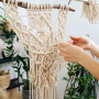 Kit De Bricolage En Macramé, 3mm x 100m Cordon En Macramé Naturel, Accessoires En Macramé Comprenant Perles En Bois Couleur, Ann