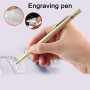 Stylo Gravure Pointe, 5 Pièces Métal Stylo Graveur, Stylo Gravure Portable, Stylo Gravure Scriber, Multifonction Stylo Graveur, 