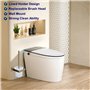 Brosse de Toilette avec Support de Rangement en Acier Inoxydable antirouille Support Mural de Style Moderne Finition Or brossé G