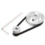 Chiloskit Lot de 2 roues synchrones 2GT 20 et 60 dents 5 mm alésage poulie de synchronisation en aluminium (alésage 5 mm par lot