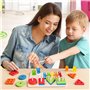 Arbolisse Jouet Éducatif 3 en 1 en Bois – Jeu de Pêche Magnétique, Xylophone et Formes Géométriques – Méthode Montessori pour En