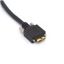 Tomost Câble à vis de verrouillage Micro B, câble court USB 3.0 Micro B USB A mâle vers Micro B avec double vis de verrouillage 