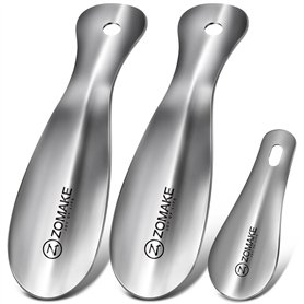 ZOMAKE Chausse Pied Métal 3Pcs - Petit Chausse-pieds Enfant Chausse Pieds Court Metal pour Convient à Toutes Les Tailles de Pied