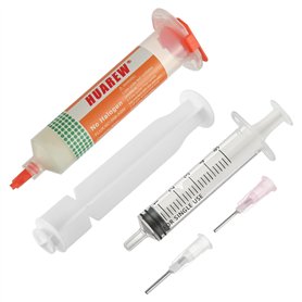 HUAREW 30ML Sans Plomb à Souder Flux Seringue Pâte à Souder avec 2 outils de distribution et seringue à tige poussoir pour Répar