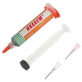 HUAREW n42 Bi58 Pâte à étamer Pâte à Souder 138 °C Pâte à souder à l'étain à Seringue avec 2 Outil de Distribution et Tige de Po