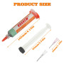 HUAREW n42 Bi58 Pâte à étamer Pâte à Souder 138 °C Pâte à souder à l'étain à Seringue avec 2 Outil de Distribution et Tige de Po