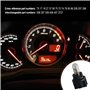 YOUNLEN 10 PCS T5 DC 12V 1,2W LED Ampoule Tableau de Bord Blanc Chaud Clair avec support de lampe noir pour Voiture Interne.