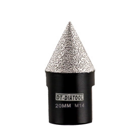 DT-DIATOOL Forets à chanfreiner diamant – Foret conique diamant de 20 mm pour agrandir la coupe et façonner les trous existants