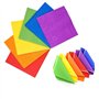 Lot de 120 serviettes en papier carrées colorées à 2 plis