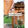 FSHIHINE 30m Corde en Acier Inoxydable Tendeur de Fil de Jardin Suspendre Kit, 2mm Revêtu de PVC, Câble Métallique Kit avec Serr