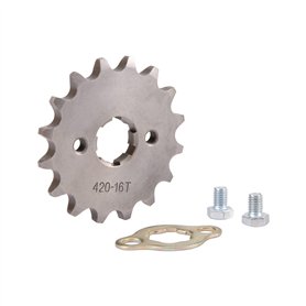 WOOSTAR Moto 420-16T Pignon Avant 17mm Remplacement pour 50cc 70cc 90cc 110cc 125cc Dirt Bike Pit Bike Mini Vélo ATV 4 Roues Cyc