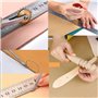 JasCherry 20 Pcs Kit Outillage Maroquinerie Outils de Couture en Cuir - Kit Artisanat du Cuir pour Piquer/Marquer/Travailler/Est