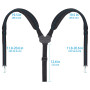 Sangle rembourrée pour sac de golf - 2 boucles, angle et longueur réglables
