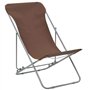 Tidyard Jeu de 2 Chaises de Plage Pliable (Inclinaison dans 3 Positions) en Acier et Tissu Oxford Marron- Divers Couleurs aux Ch