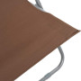 Tidyard Jeu de 2 Chaises de Plage Pliable (Inclinaison dans 3 Positions) en Acier et Tissu Oxford Marron- Divers Couleurs aux Ch