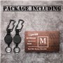 MNGARISTA Porte-badge avec bobine rétractable, porte-badge d'identification en plastique rigide, durable, rétractable, noir D