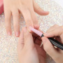 VETPW 5 Pièces Lime à Ongles en Pierre Ponce, Stylo de Polissage à Double Tête pour Ongles, Cuticle Pusher, Manucure Dissolvant 