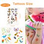 135 tatouages lumineux de dessin animé de style mixte