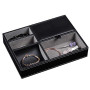Valet Plateau Cuir, Organisateur de Table de Nuit pour Homme, Support de Boîte de Rangement de Bureau ou de Commode pour Bijoux,